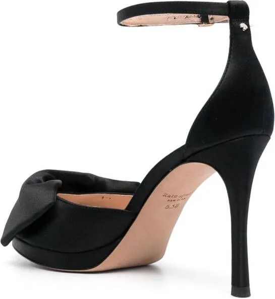 Kate Spade 100mm bow-detail satin sandals Black