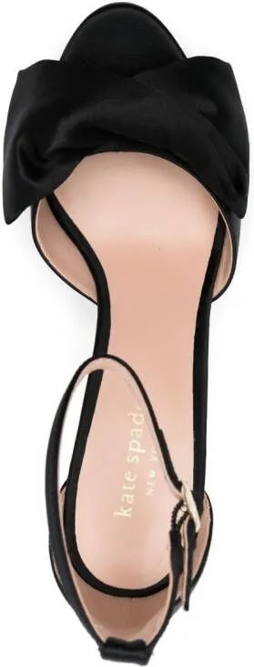 Kate Spade 100mm bow-detail satin sandals Black