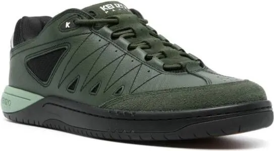 Kenzo mesh-panelled leather sneakers Black