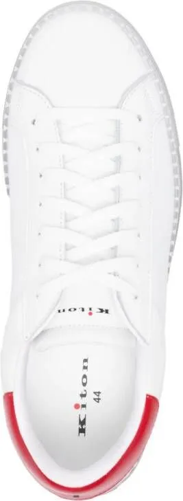 Kiton Ussa088 leather sneakers White