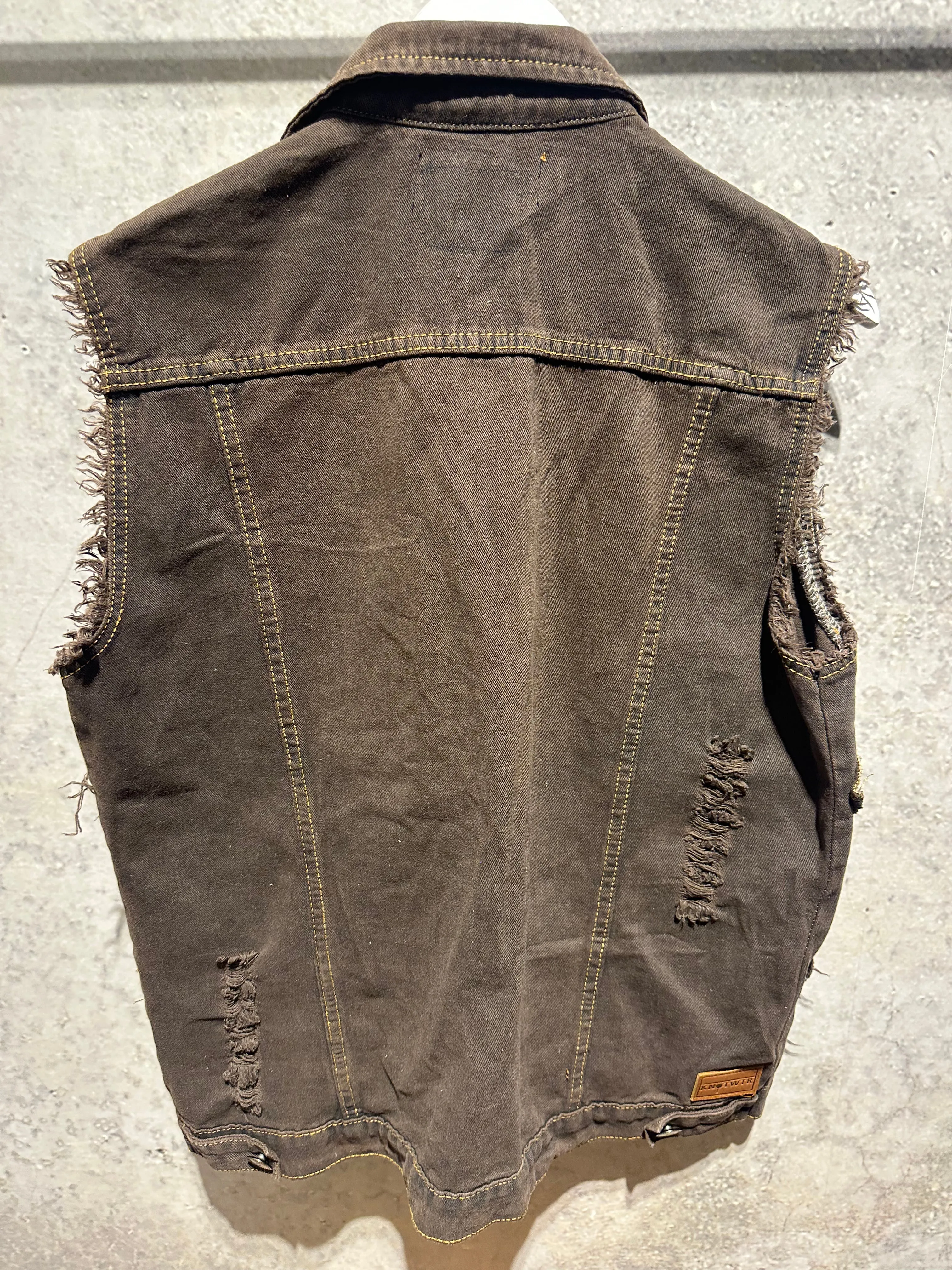 KNOTWTR: DENIM PATCHWORK VEST