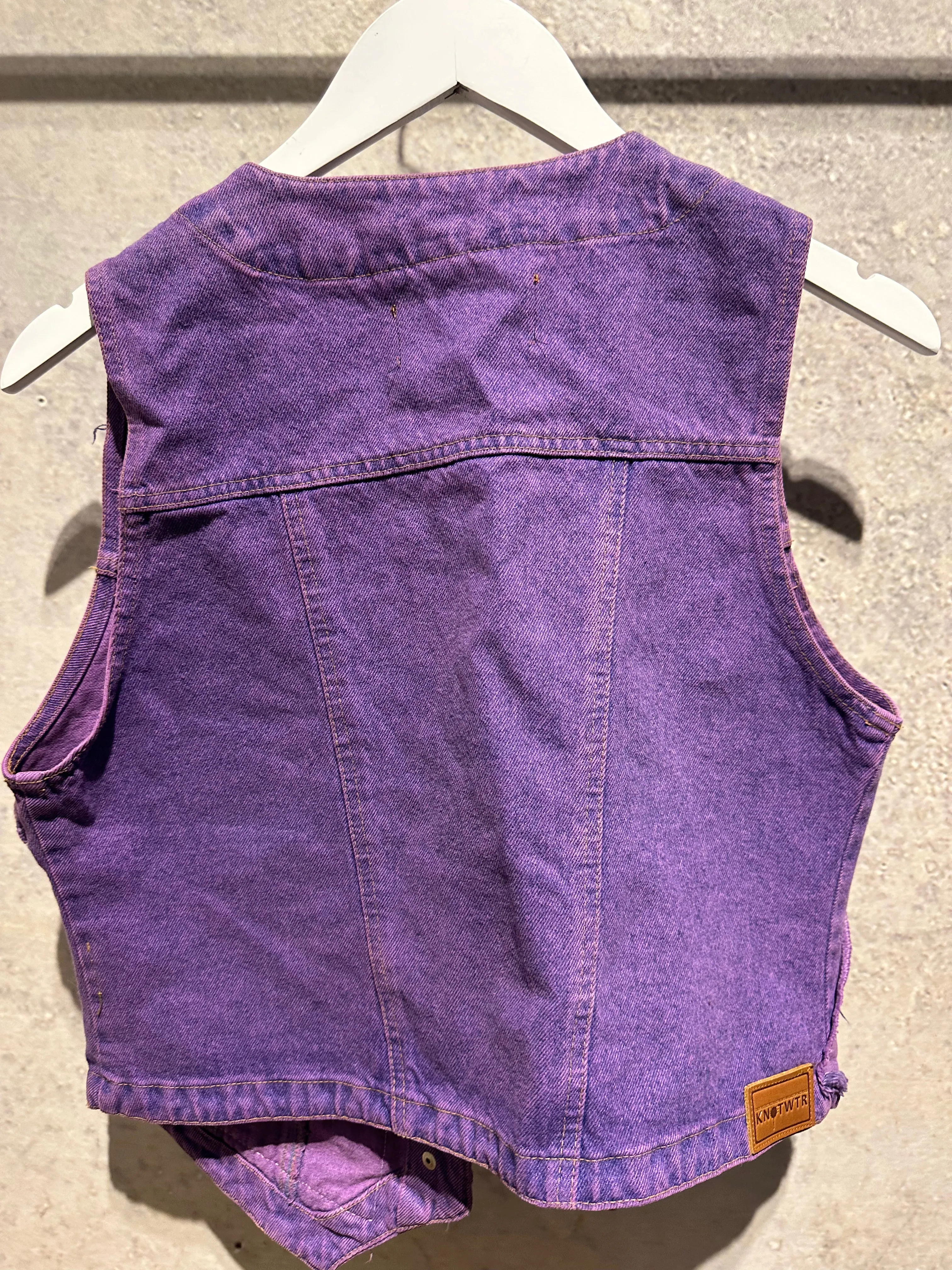 KNOTWTR: DENIM PATCHWORK VEST