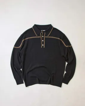 Kowalski Knit Polo - Black/Tan