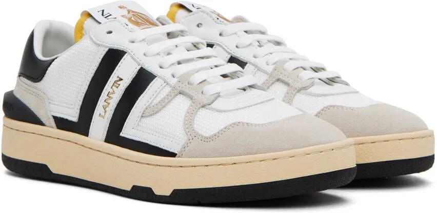 Lanvin White & Black Clay Sneakers