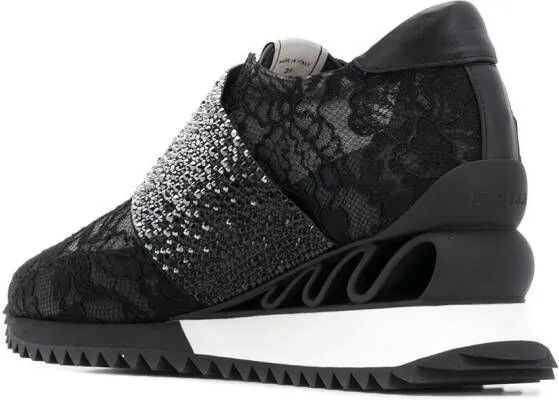 Le Silla rhinestone embellished sneakers Black