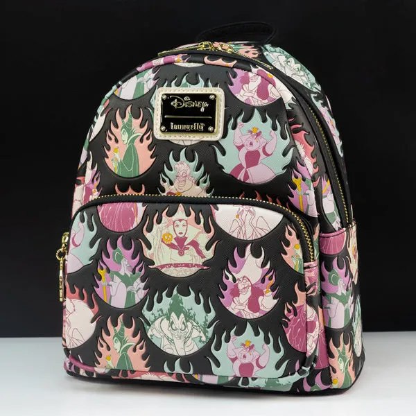 Loungefly x Disney Villains Pastel Flames Mini Backpack