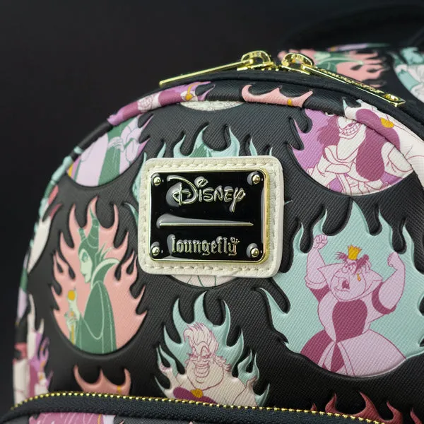 Loungefly x Disney Villains Pastel Flames Mini Backpack