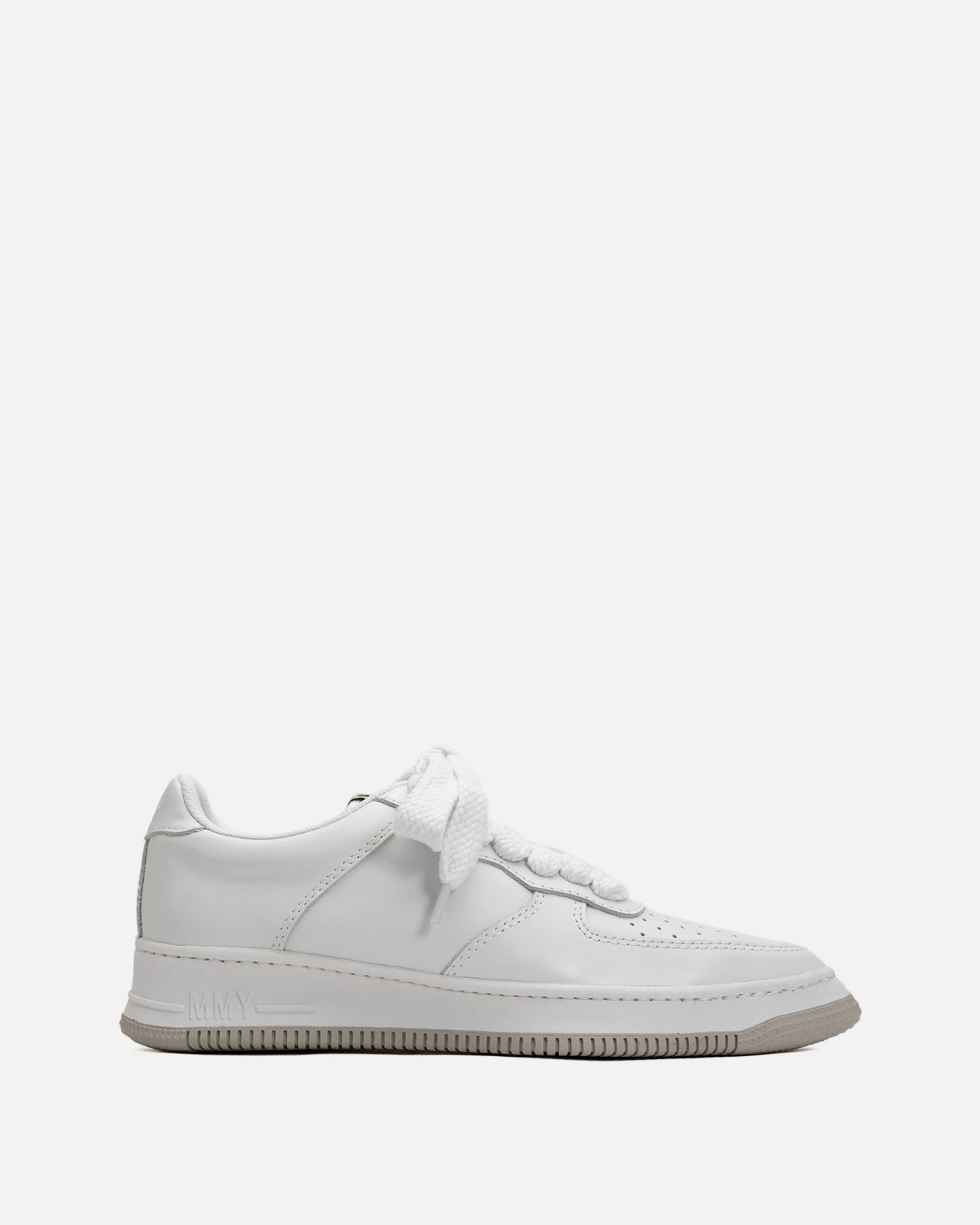 Maison Mihara Yasuhiro Pointed Leather Low Sneakers in White