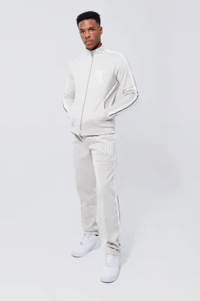 Man Tricot Funnel Neck Tracksuit | boohooMAN UK