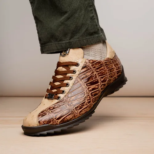 Marco Di Milano Saulo Orix Alligator/Ostrich Fashion Sneakers