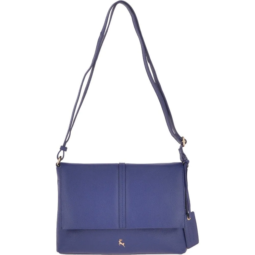 Medium Leather Shoulder Bag Twilight Blue : 62551