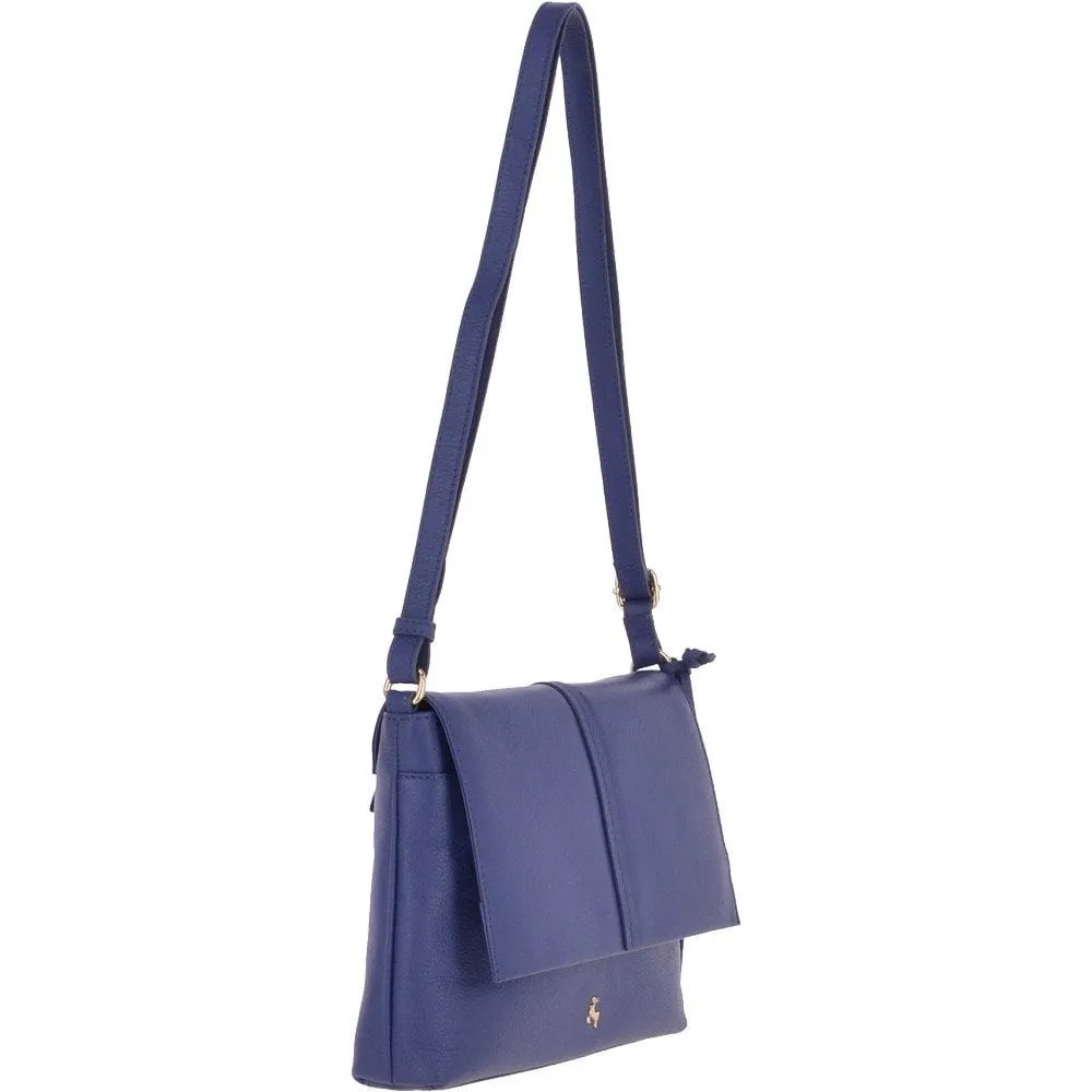 Medium Leather Shoulder Bag Twilight Blue : 62551