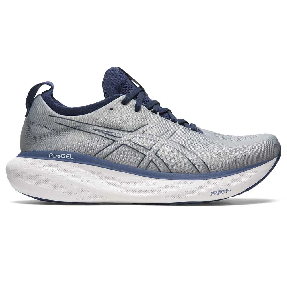 Men's Gel-Nimbus 25 Running Shoe - Sheet Rock/Indigo Blue- Regular (D)