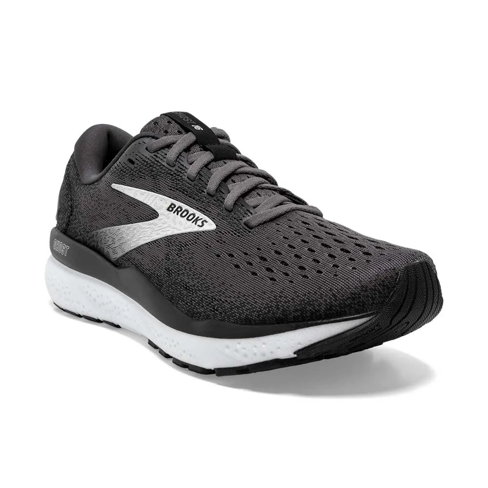 Men's Ghost 16 Running Shoe - Black/Grey/White - Wide (2E)