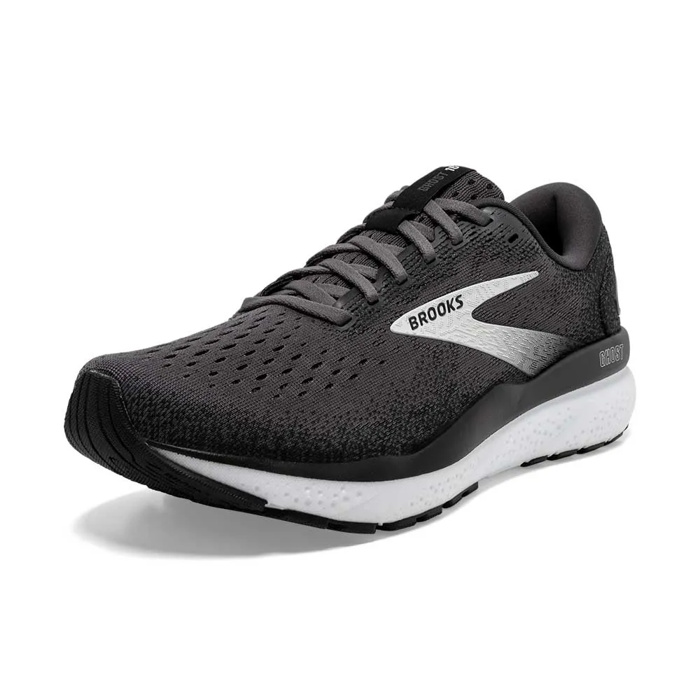 Men's Ghost 16 Running Shoe - Black/Grey/White - Wide (2E)