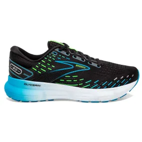 Men's Glycerin 20 Running Shoe  - Black/Hawaiian Ocean/Green - Regular (D)