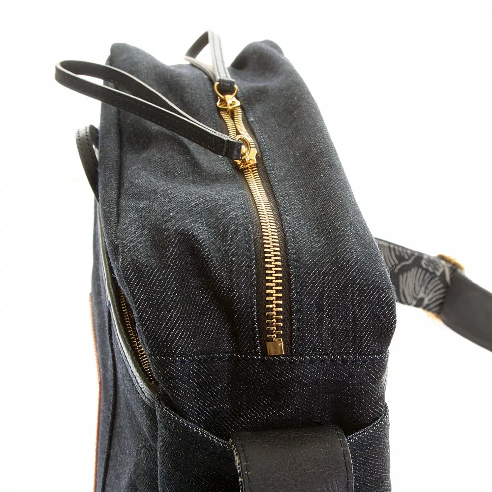 Mens/Unisex Denim with Leather Despatch Bag