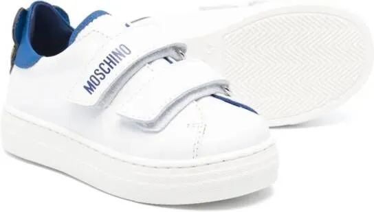 Moschino Kids Teddy Bear leather sneakers White