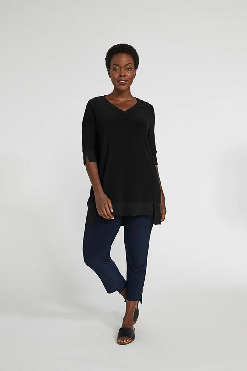 Motion Step Hem Tunic | Black