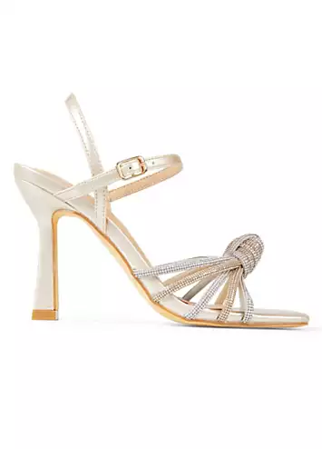 Multi Diamante Heeled Sandals by Kaleidoscope | Look Again