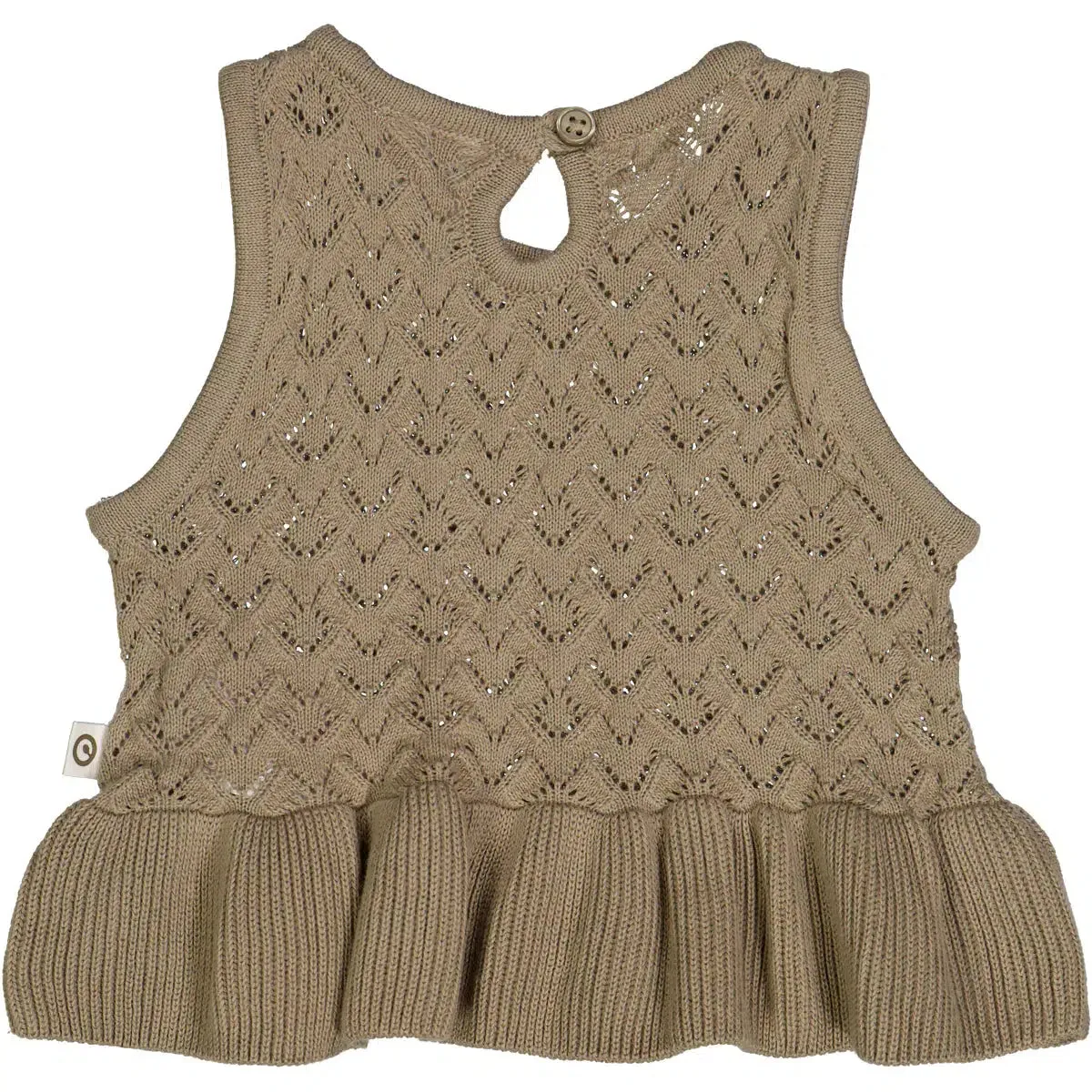 Musli - Organic Knit Peplum Vest - Cashew