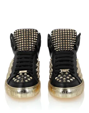 Nappa Leather Mid-Top Sneakers Studs