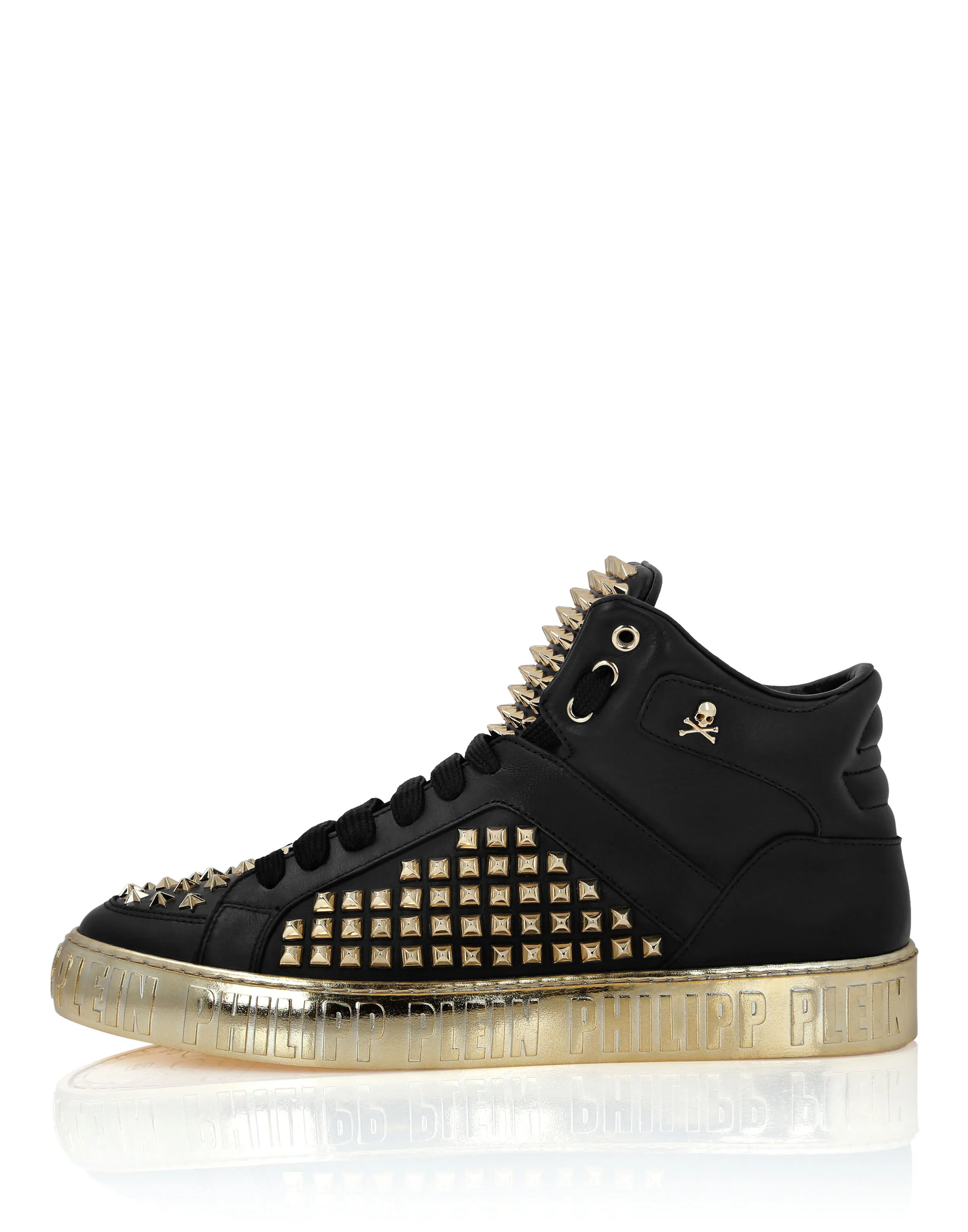 Nappa Leather Mid-Top Sneakers Studs