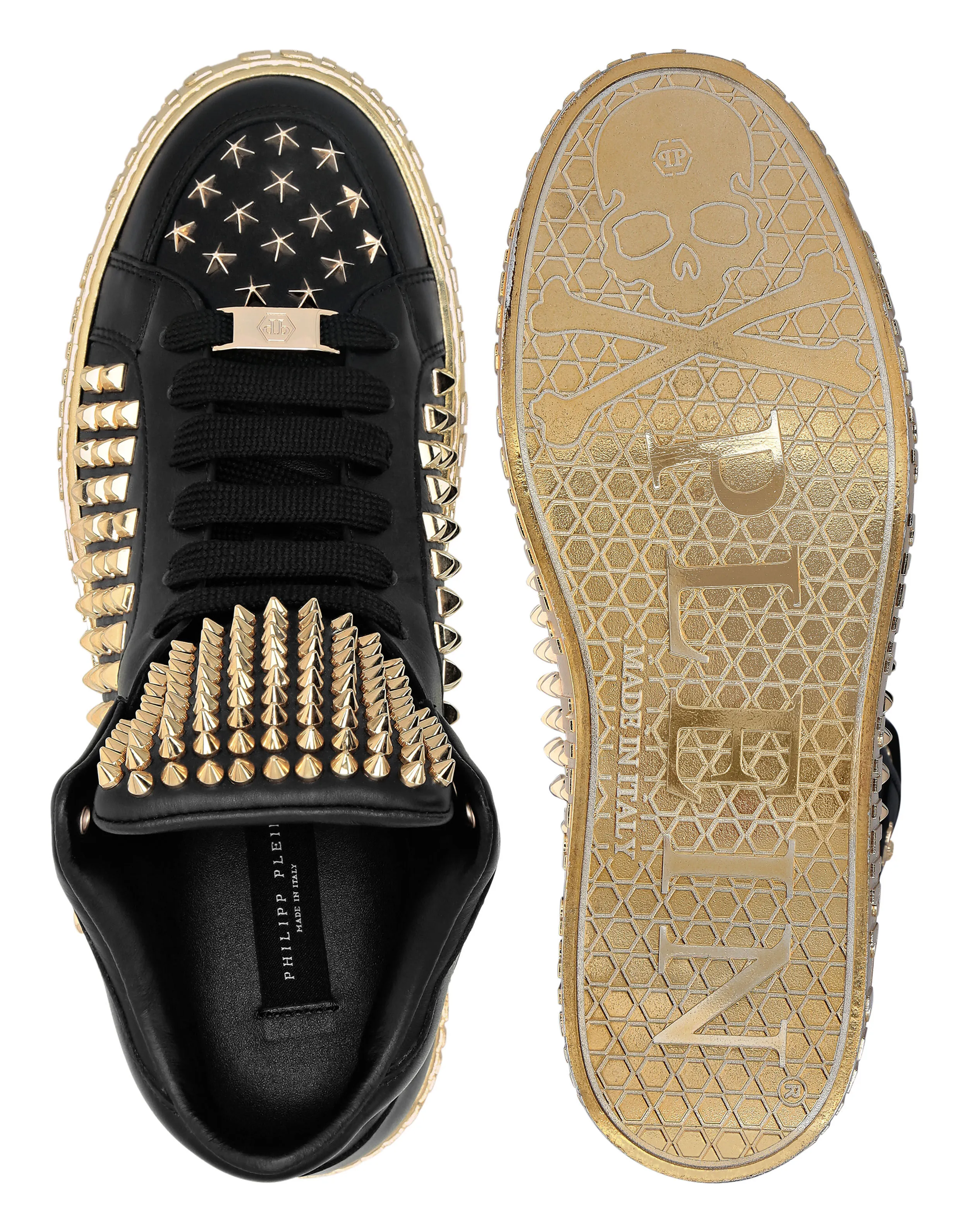 Nappa Leather Mid-Top Sneakers Studs