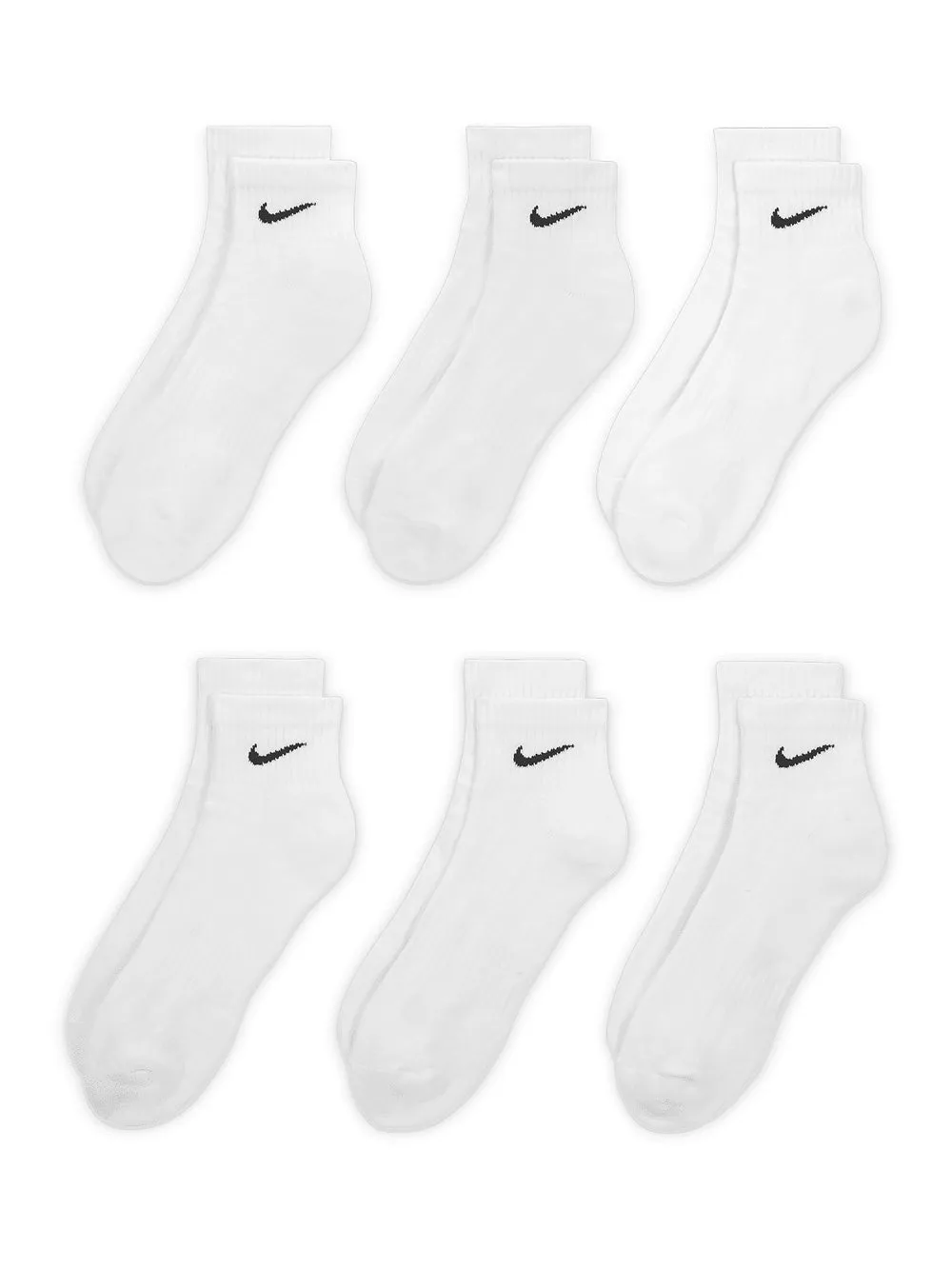 NIKE NIKE EVERYDAY CUSHIONED ANKLE SOCKS 6 PACK