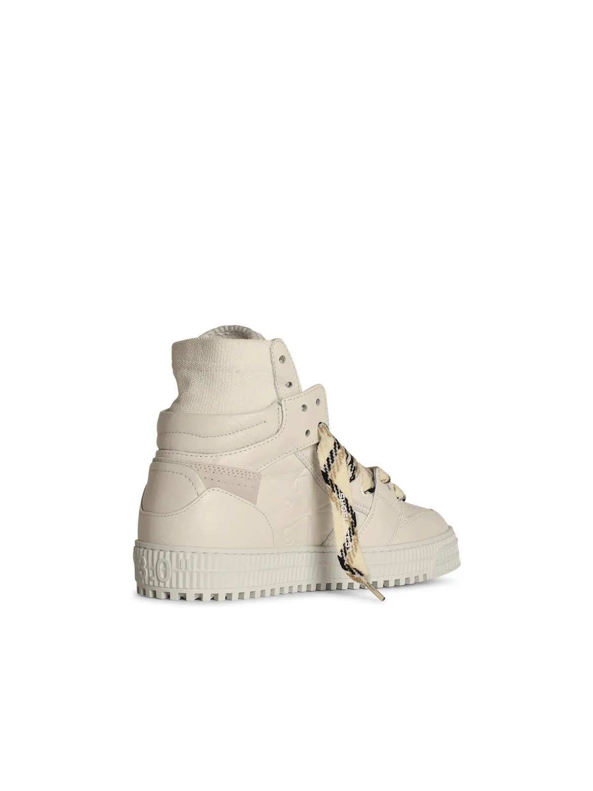 Off White    Off White '3 Off Court' White Lear Blend Sneakers