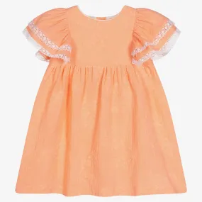 Orange Cheesecloth Dress 