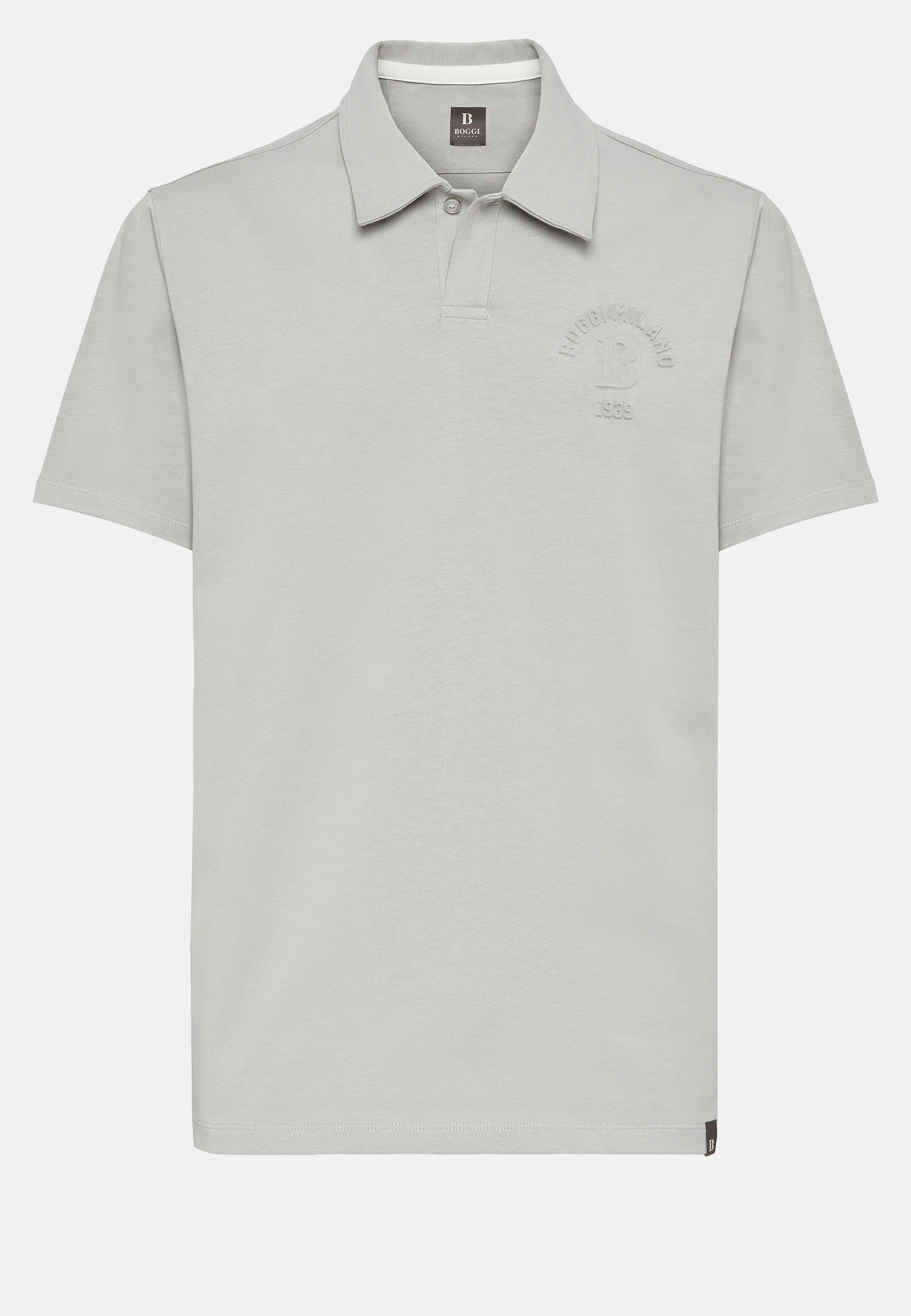 Organic Cotton Blend Jersey Polo Shirt