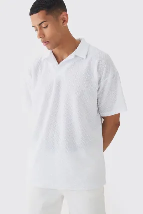 Oversized Revere Texture Polo