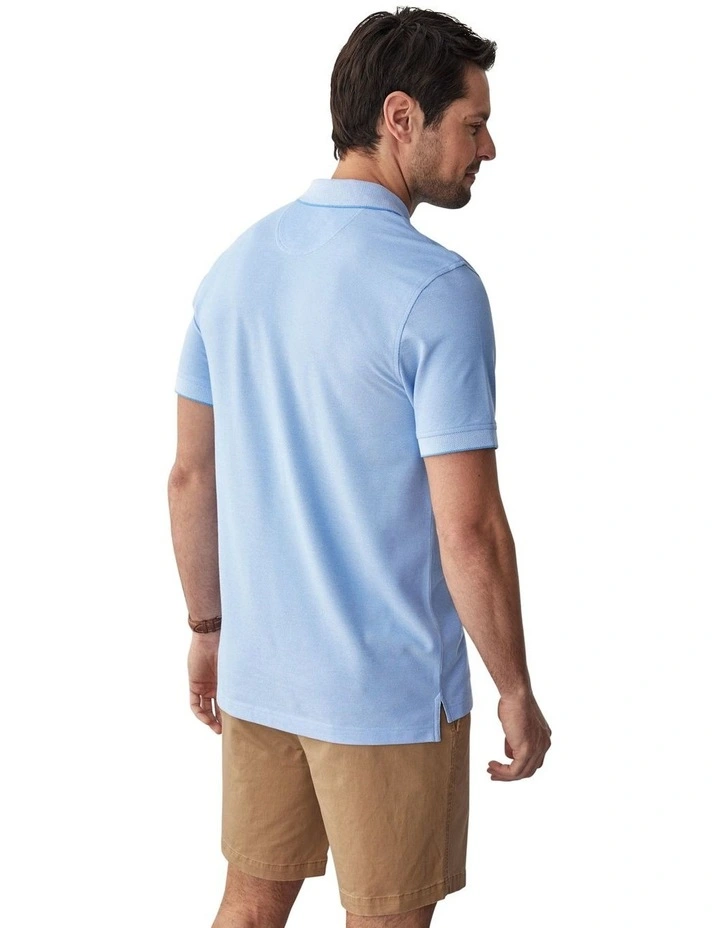 Oxford Performance Pocket Polo in Blue