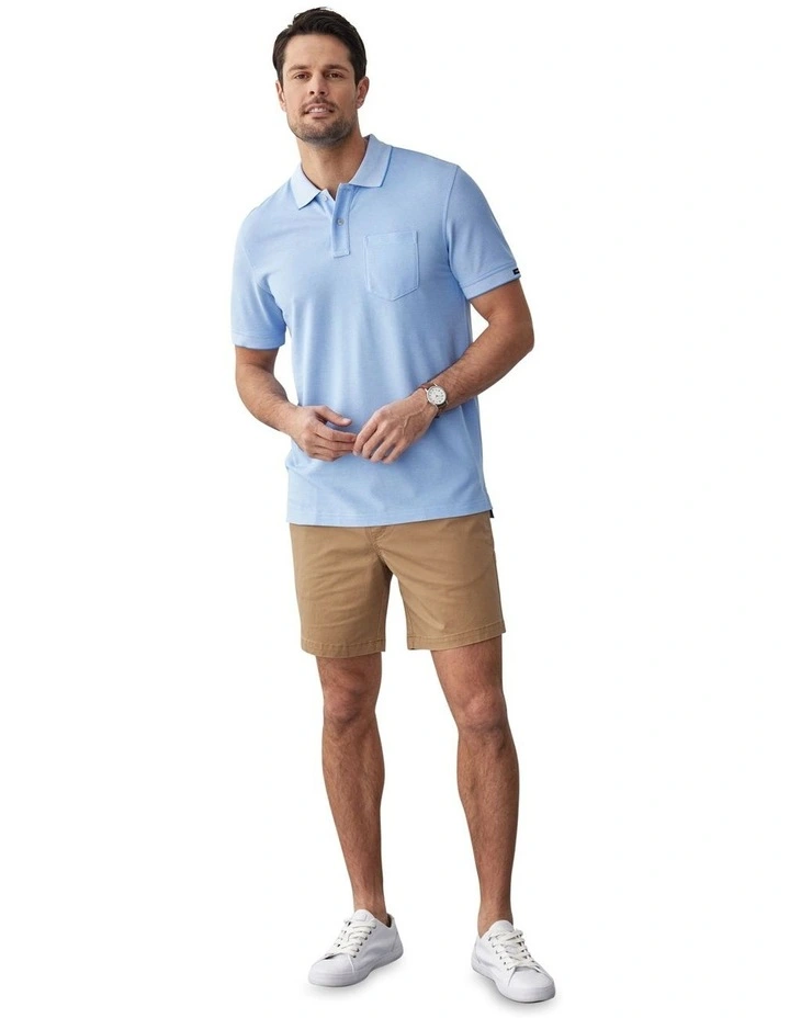 Oxford Performance Pocket Polo in Blue