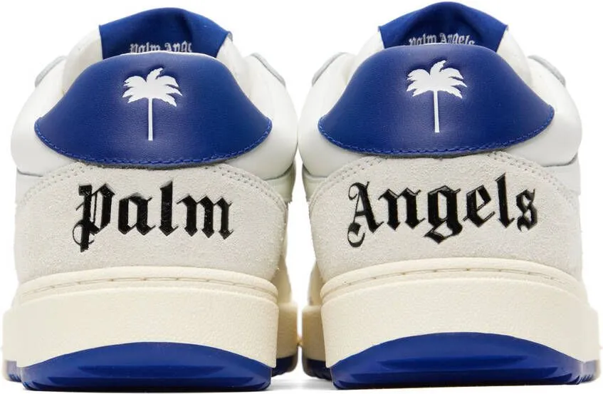 Palm Angels White & Blue University Sneakers