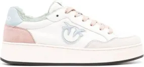 PINKO Love Birds-embossed sneakers White