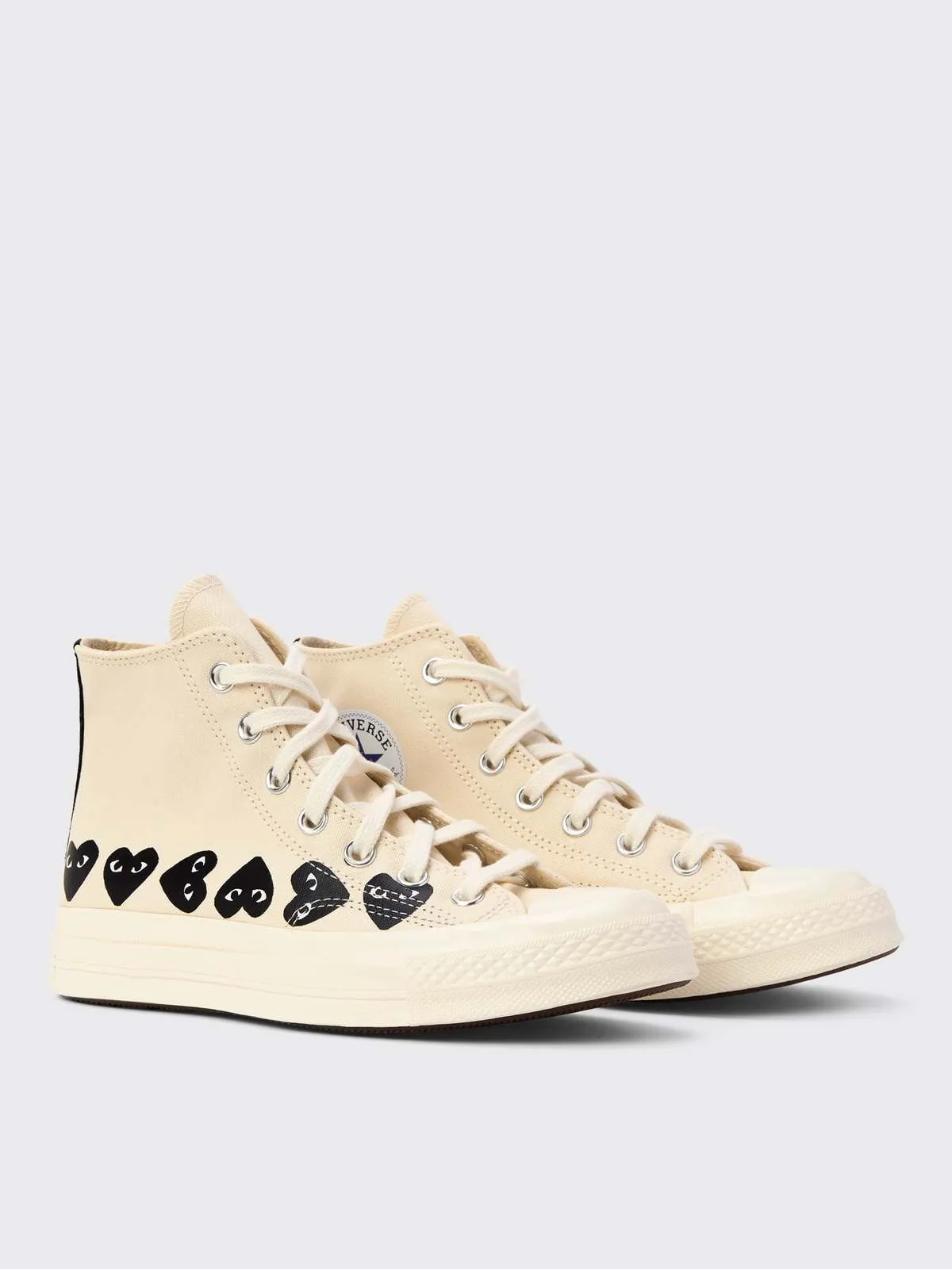 Play Multi Heart High Converse Chuck All Star 70 High - White/Black Heart