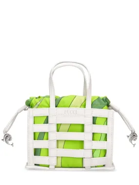 Pucci   Mini Cage leather & silk bag 