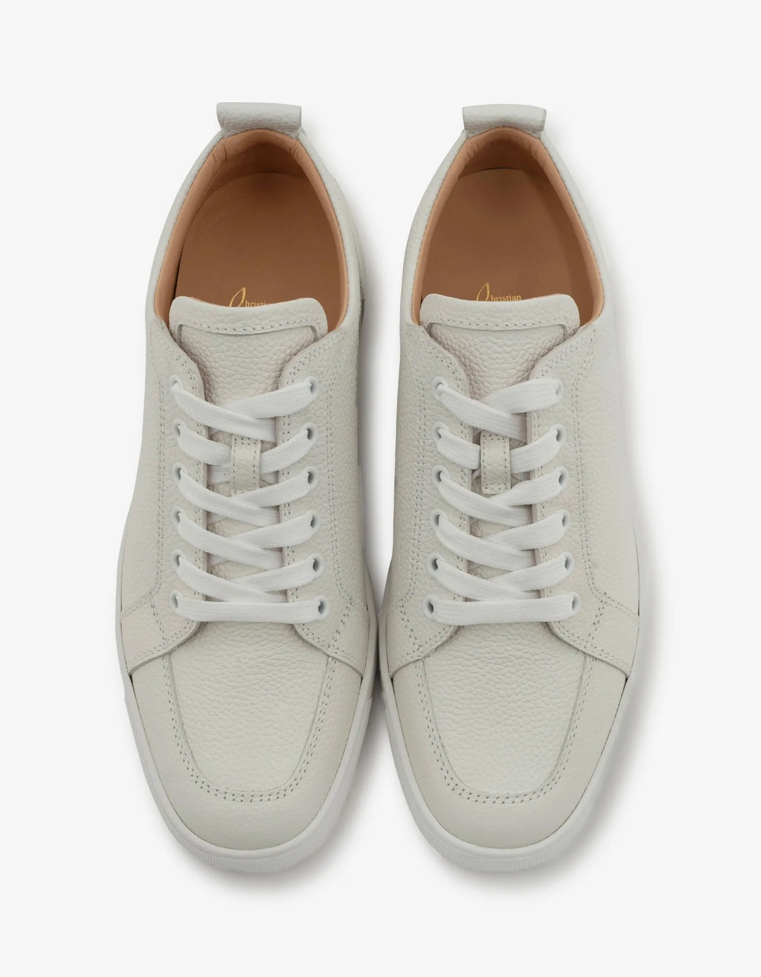 Rantulow Latte Grain Leather Trainers