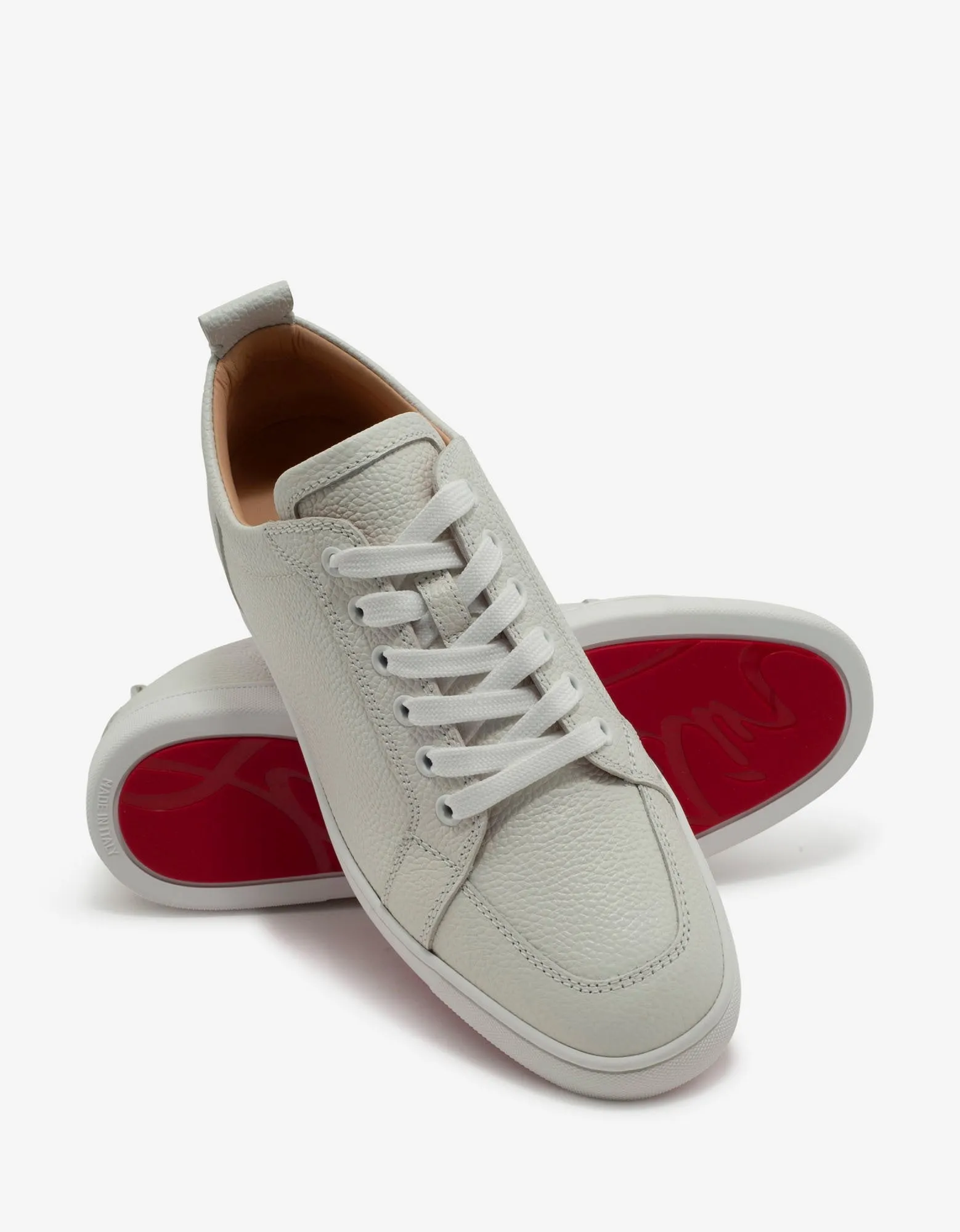 Rantulow Latte Grain Leather Trainers