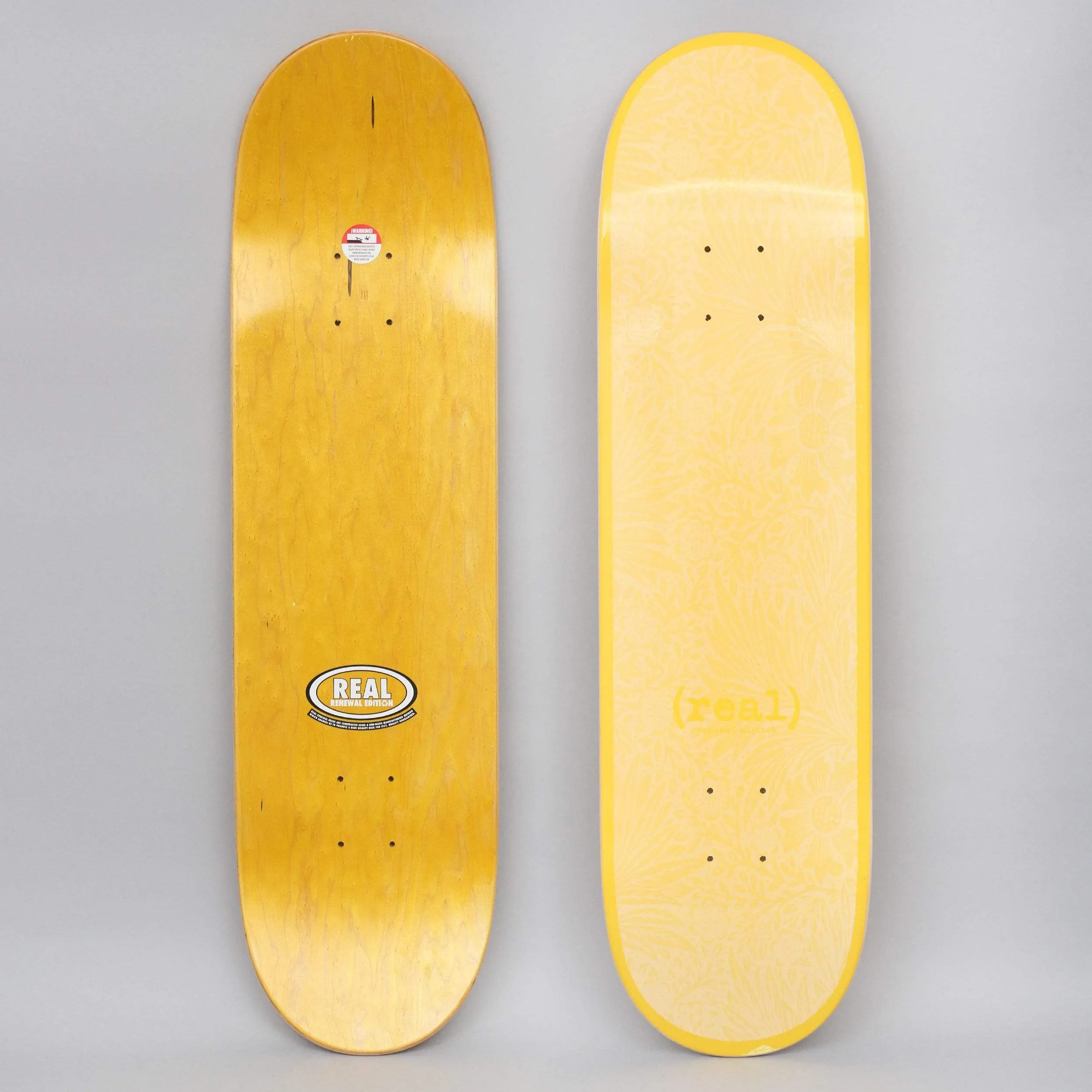 Real 8.38 Flowers Renewal Skateboard Deck Yellow