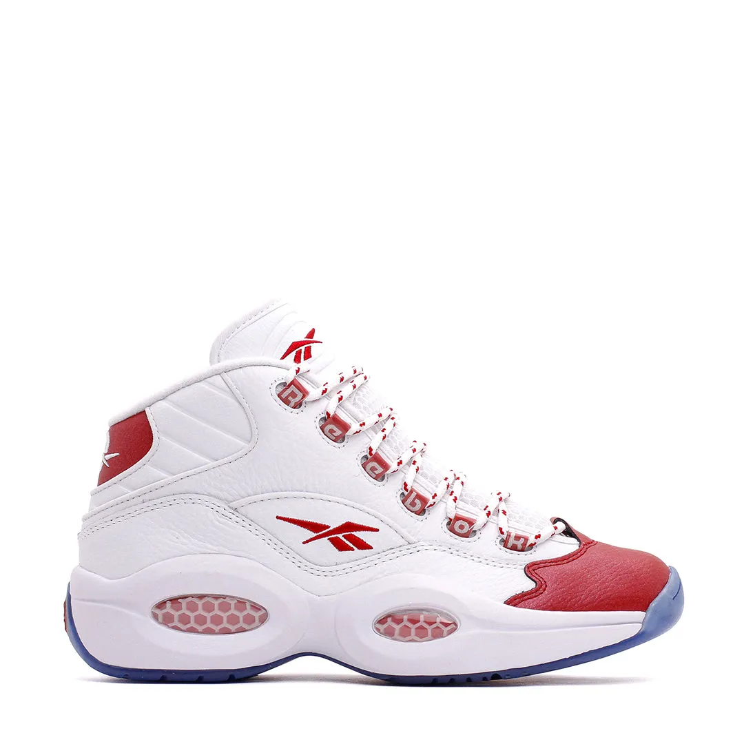 Reebok Classic Basketball Men Question Mid Allen Iverson White Red 100074721