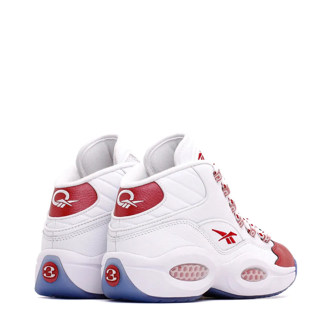 Reebok Classic Basketball Men Question Mid Allen Iverson White Red 100074721