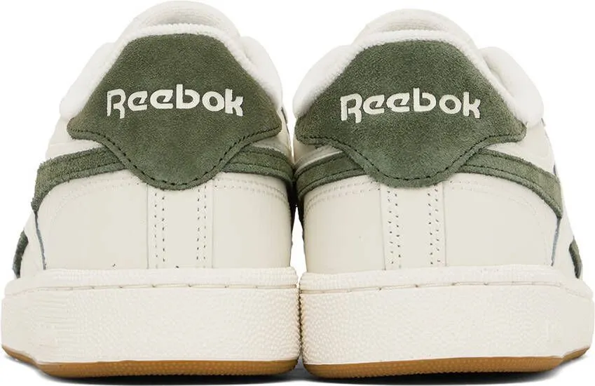 Reebok Classics Off-White & Green Club C Revenge Sneakers