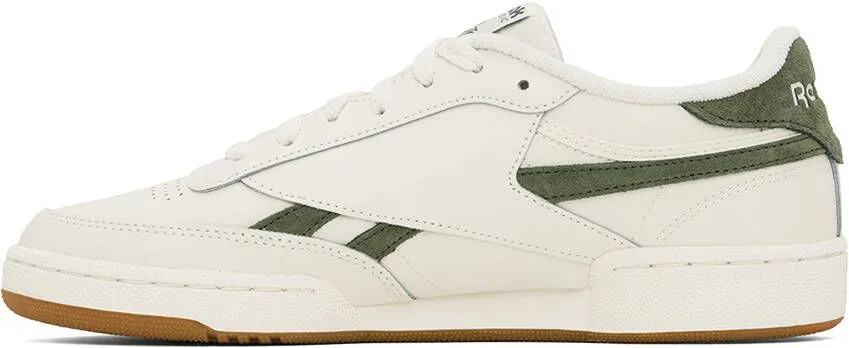 Reebok Classics Off-White & Green Club C Revenge Sneakers