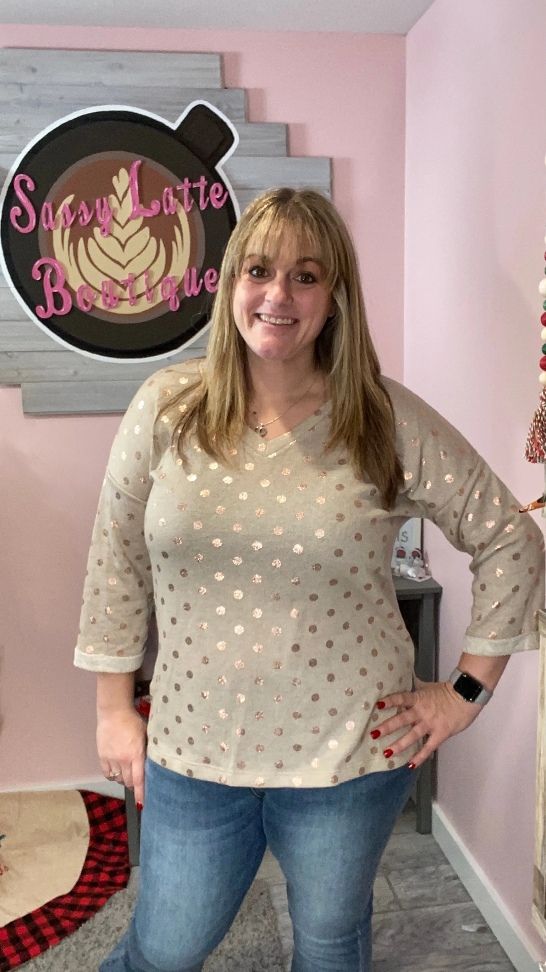 Rose Gold Dot Tunic