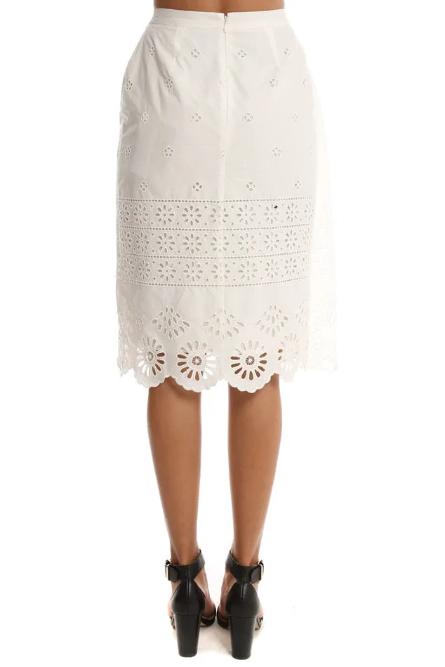 Sea Wrapped Eyelet Skirt