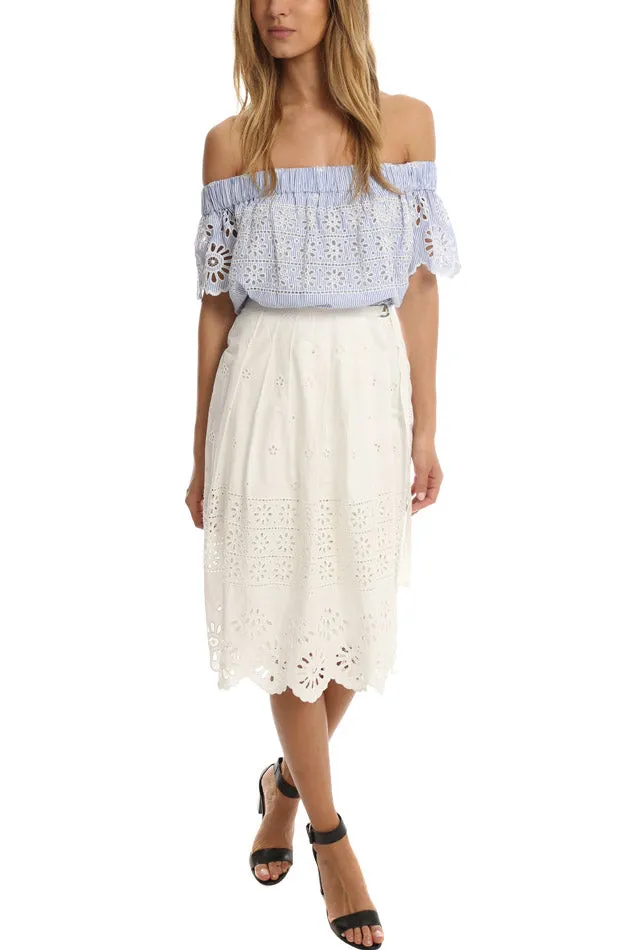 Sea Wrapped Eyelet Skirt