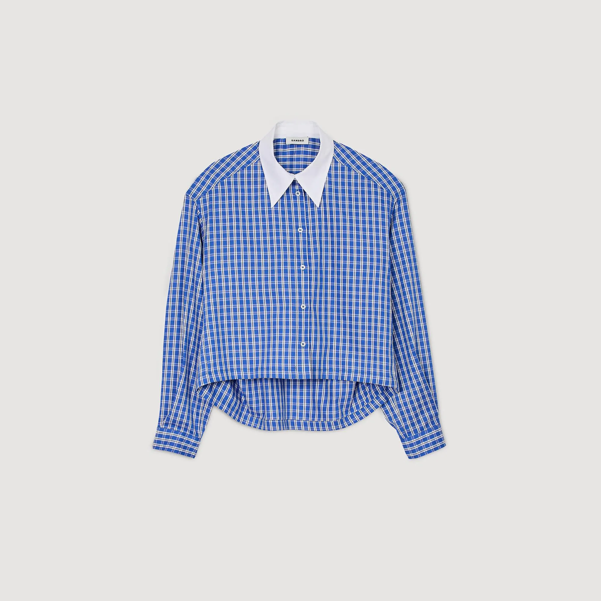 Short checked shirt